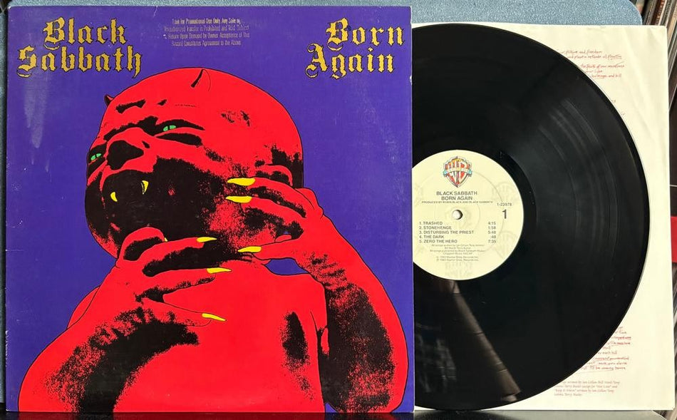BLACK SABBATH BORN AGAIN~ORG 1983 PROMO COPY LP~INNER SLV~IAN GILLAN~IOMMI~METAL
