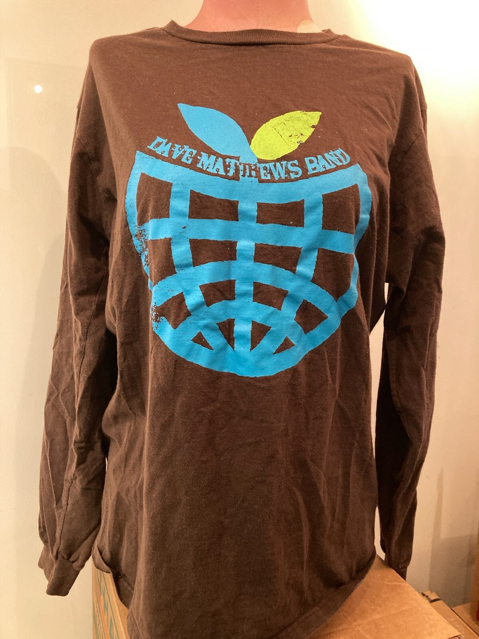 DAVE MATTHEWS BAND FALL TOUR 2010 LONG SLEEVE SHIRT~BROWN~MEDIUM~DMB~ANVIL M~EXC