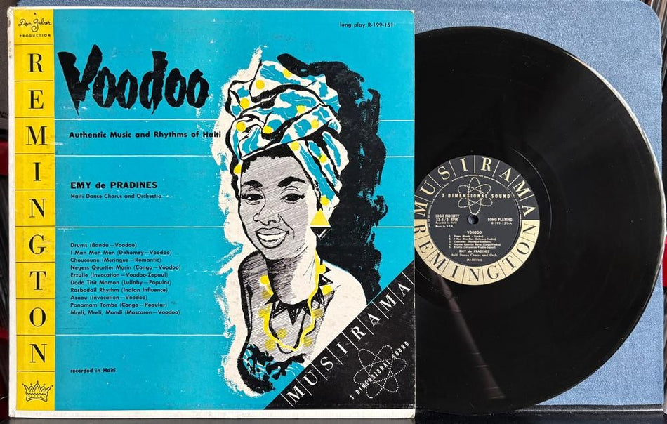 VOODOO: AUTHENTIC MUSIC RHYTHMS OF HAITI~1953 MONO REMINGTON LP~EMY DE PRADINES