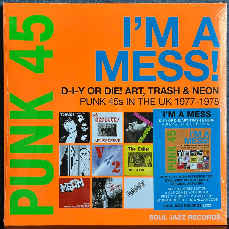 PUNK 45s IN THE UK 1977-78~I'M A MESS! D-I-Y OR DIE~SEALED LMTD RSD 2-LP +7-INCH