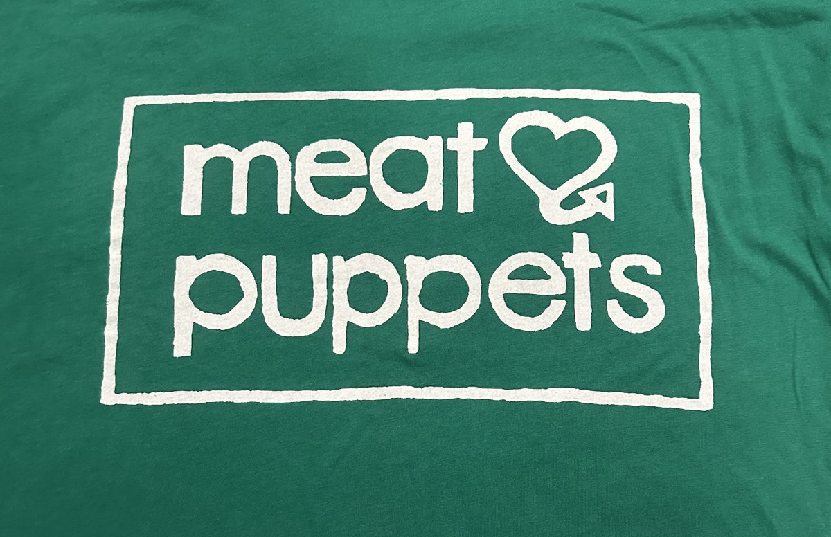 MEAT PUPPETS BAND T-SHIRT~GREEN LOGO~1980s~ORIGINAL~XL~STARTEE TAG~RARE~VINTAGE