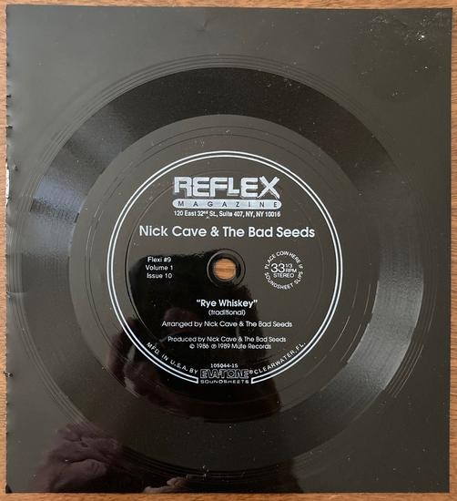 NICK CAVE AND THE BAD SEEDS RYE WHISKEY~1989 6' SINGLE SIDED FLEXI-DISC SINGLE