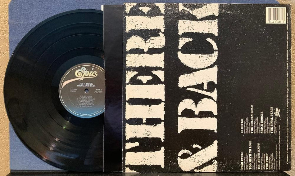 JEFF BECK THERE AND BACK~VG++ 1980 1st PRESS LP w/TEXTURED CVR~INNER~SANTA MARIA