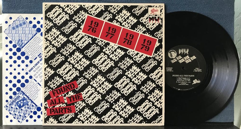 CHEAP TRICK FOUND ALL THE PARTS~1980 NU DISK 10-INCH EP w/INSERT~RICK/TOM LABELS