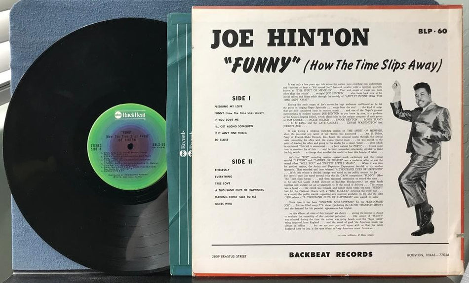 JOE HINTON FUNNY (HOW THE TIME SLIPS AWAY)~MID-1970's ABC BACK BEAT RE LP~SOUL