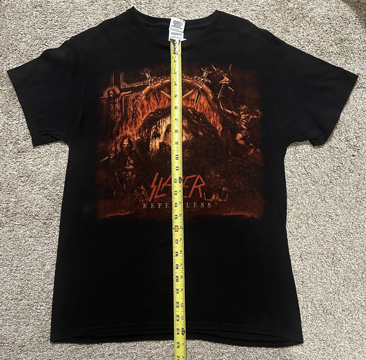 SLAYER BAND T-SHIRT~REPENTLESS~ORIGINAL~MEDIUM~M~BLACK~EXCELLENT COND~RARE~VTG