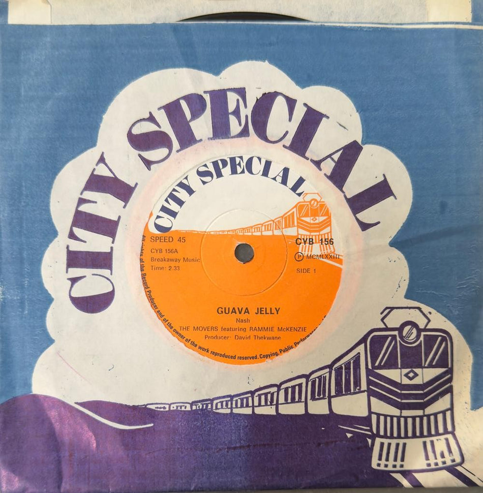 SO. AFRICA 45~THE MOVERS~GUAVA JELLY / JULIA~1973 CITY SPECIAL SOUL 7'~HEAR~NASH
