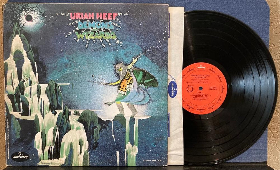 URIAH HEEP DEMONS AND WIZARDS~VG++ 1972 MERCURY/BRONZE LABEL LP~HARD PSYCH ROCK