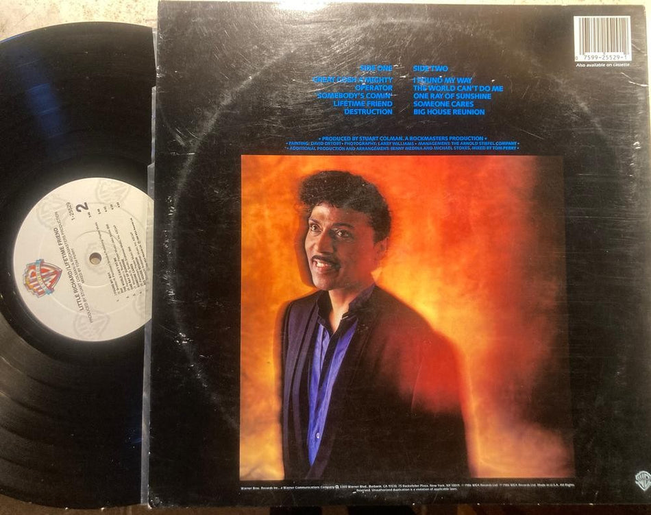 LITTLE RICHARD LIFETIME FRIEND~RARE ORIG 1986 WB LP~WOMACK~ROCK N ROLL