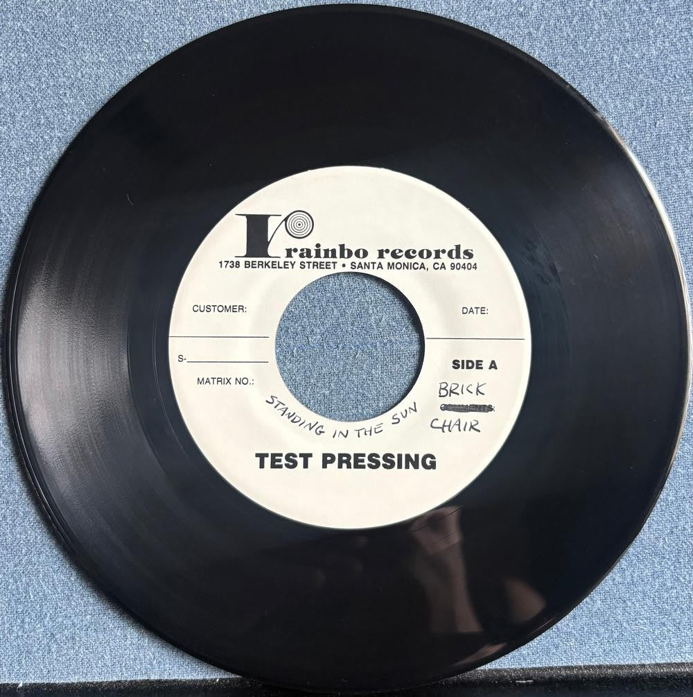 BRICK CHAIR STANDING IN THE SUN~1992 RAINBO RECORDS TEST PRESS 7-INCH 45~GRUNGE