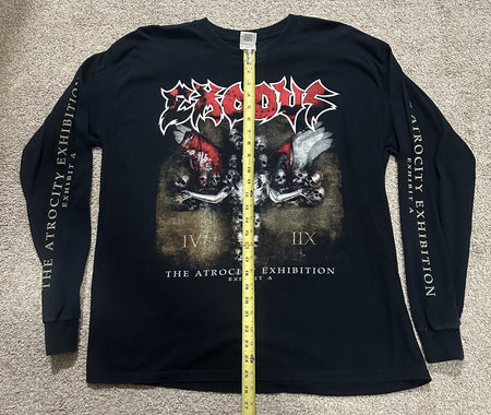 EXODUS CONCERT LONG SLEEVE T-SHIRT~2008 TOUR~THE ATROCITY EXHIBITION~BLACK~XL