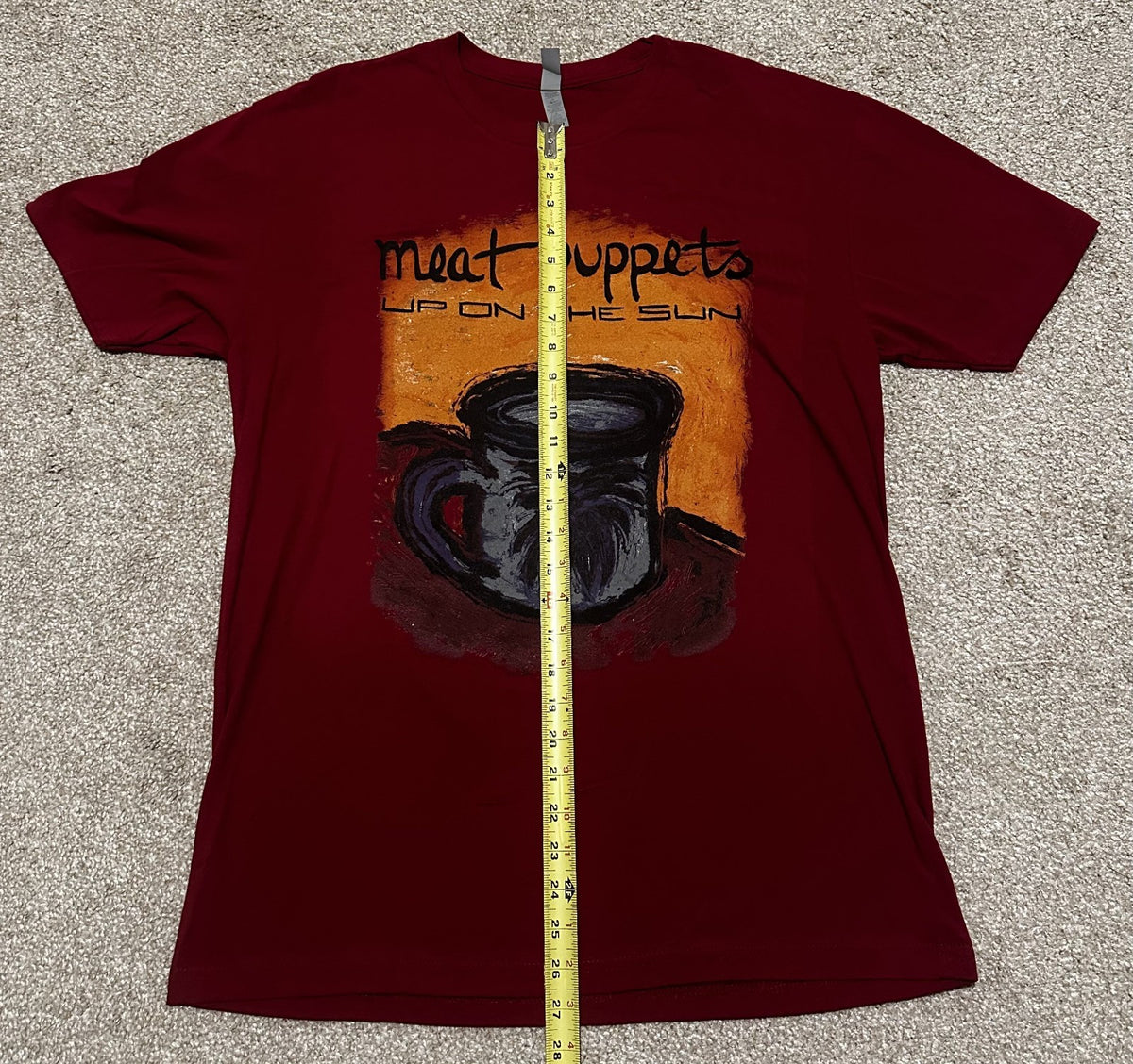 MEAT PUPPETS BAND T-SHIRT~UP ON THE SUN~ORIGINAL~LG~RED~EXC COND~RARE~BRAND NEW