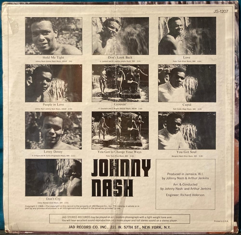 JOHNNY NASH HOLD ME TIGHT~SEALED ORIG 1968 JAD LP~STIR IT UP~REGGAE MARLEY TOSH