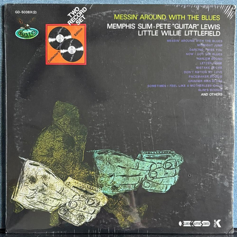 MESSIN AROUND WITH THE BLUES~MEMPHIS SLIM~PETE LEWIS~LITTLEFIELD~SEALED 1979 2LP