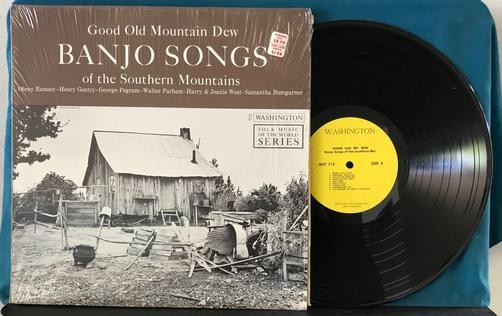 GOOD OLD MOUNTAIN DEW BANJO SONGS~SOUTHERN MOUNTAINS~ORIG WASHINGTON LP~SHRINK