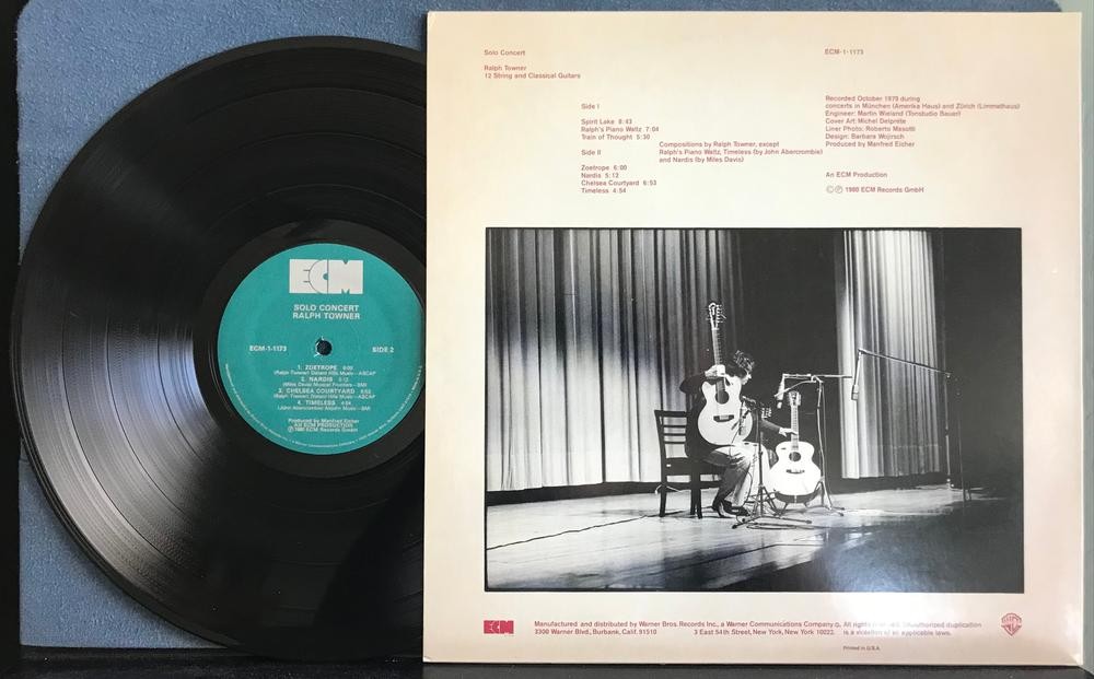 RALPH TOWNER SOLO CONCERT~NM 1980 ECM RECORDS PROMO COPY LP~CONTEMPORARY JAZZ