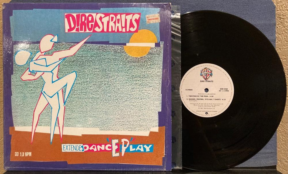 DIRE STRAITS EXTENDEDANCEPLAY EP~TWISTING BY POOL~1983 LP w/SHRINK~MASTERDISK RL