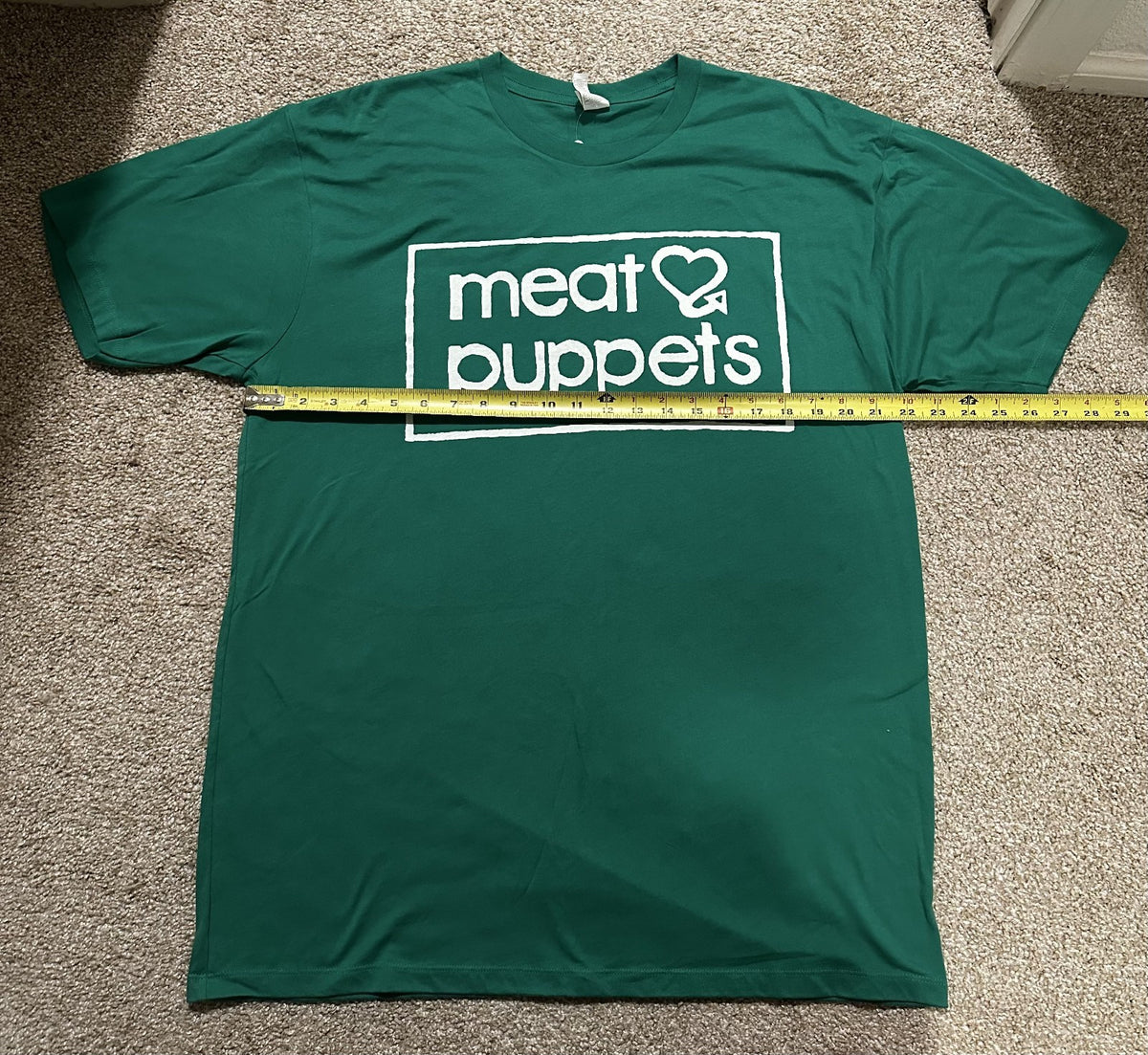 MEAT PUPPETS BAND T-SHIRT~GREEN LOGO~1980s~ORIGINAL~XL~STARTEE TAG~RARE~VINTAGE