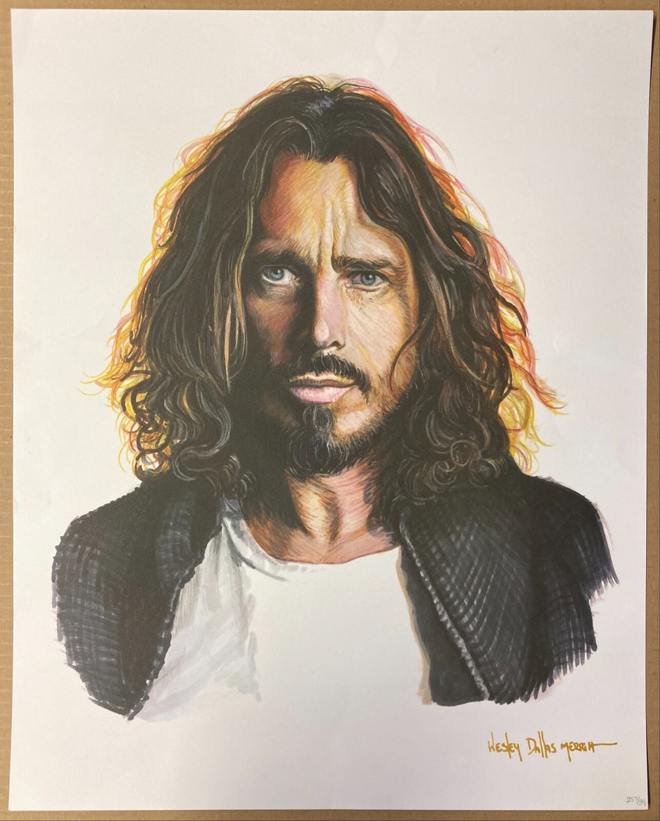 CHRIS CORNELL~WESLEY DALLAS MERRITT~SIGNED & NMBRD 1st EDITION LITHOGRAPH POSTER