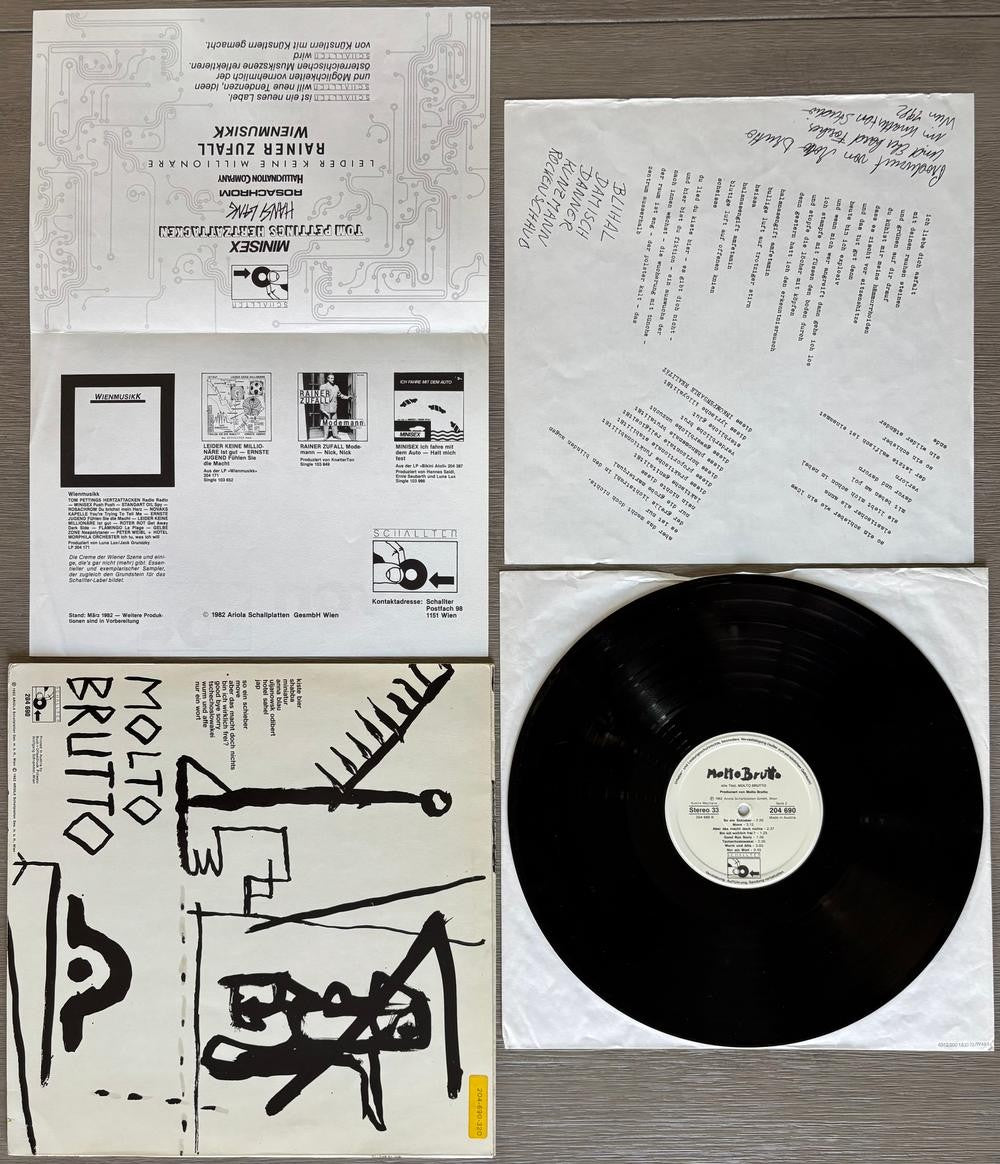 MOLTO BRUTTO 1982 SELF-TITLED DEBUT LP~NM- 1982 SCHALLTER AUSTRIA PRESS~INSERTS
