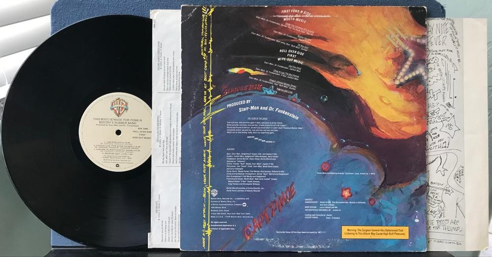 BOOTSY'S RUBBER BAND~BOOT IS MADE FOR FUNK-N~1979 PROMO LP w/COLORING BOOK~HYPE