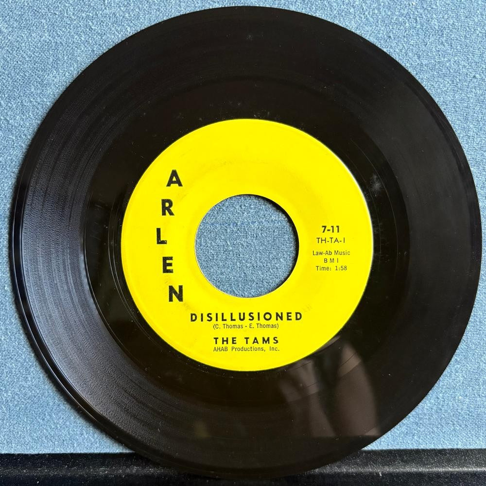 THE TAMS~DISILLUSIONED / UNTIE ME~1962 ARLEN 7-INCH 45 SINGLE~DOO WOP~R+B~BALLAD