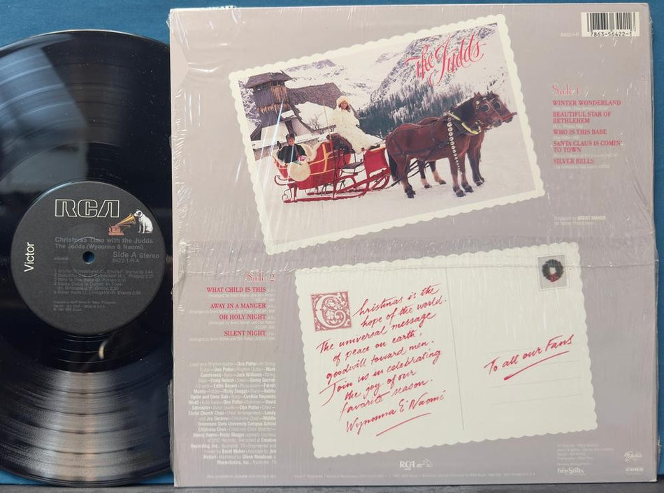 CHRISTMAS TIME WITH THE JUDDS~NM 1987 1st PRESS LP~SHRINK~HYPE~NAOMI~WYNONNA