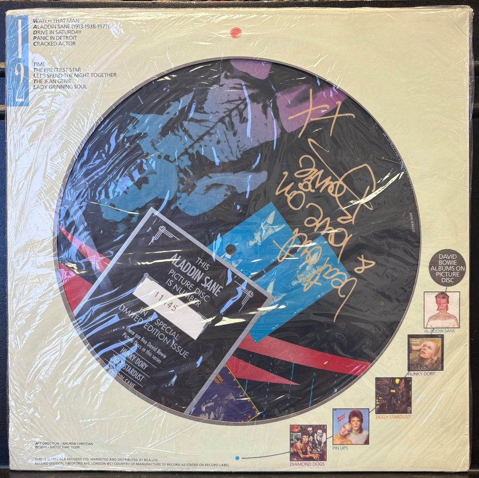DAVID BOWIE ALADDIN SANE-RARE SEALED 1984 RCA UK LIMITED EDITION PICTURE DISC LP