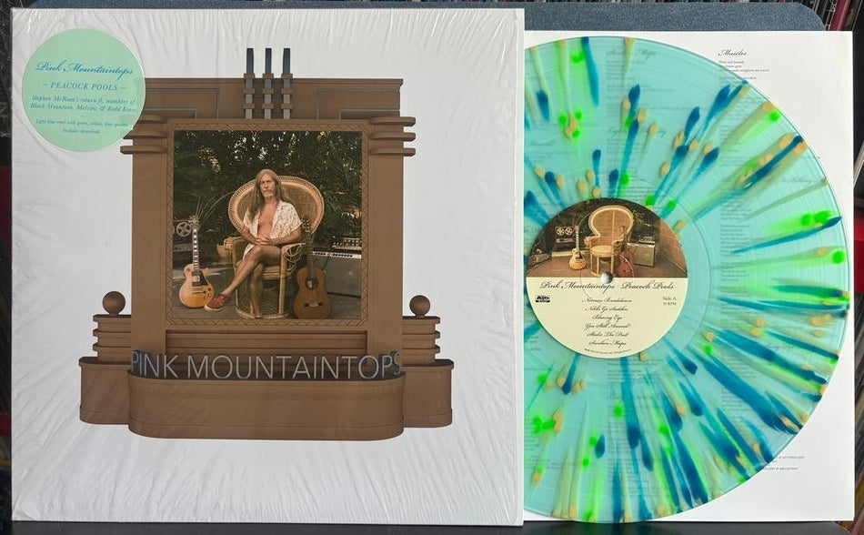 PINK MOUNTAINTOPS PEACOCK POOLS~NM '22 LIGHT BLUE SPLATTER LP~SHRINK~HYPE~McBEAN