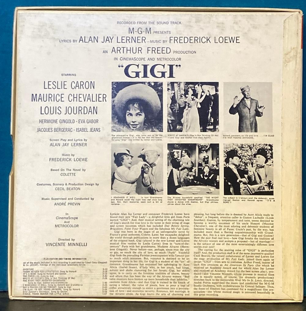 FREDERICK LOWE~GIG OST ORIG 1960s 4 TRACK 7.5 IPS REEL TO REEL TAPE~MGM STC-3641