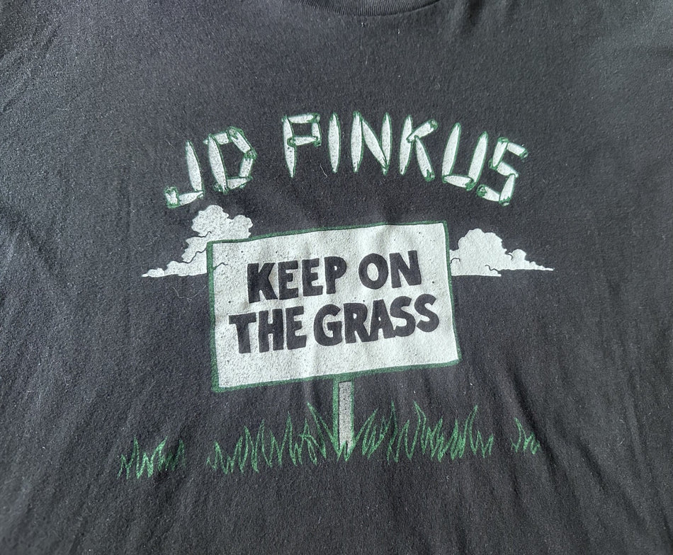 JD PINKUS T-SHIRT~KEEP ON THE GRASS~BELLA + CANVAS~2XL~BLACK~BUTTHOLE SURFERS