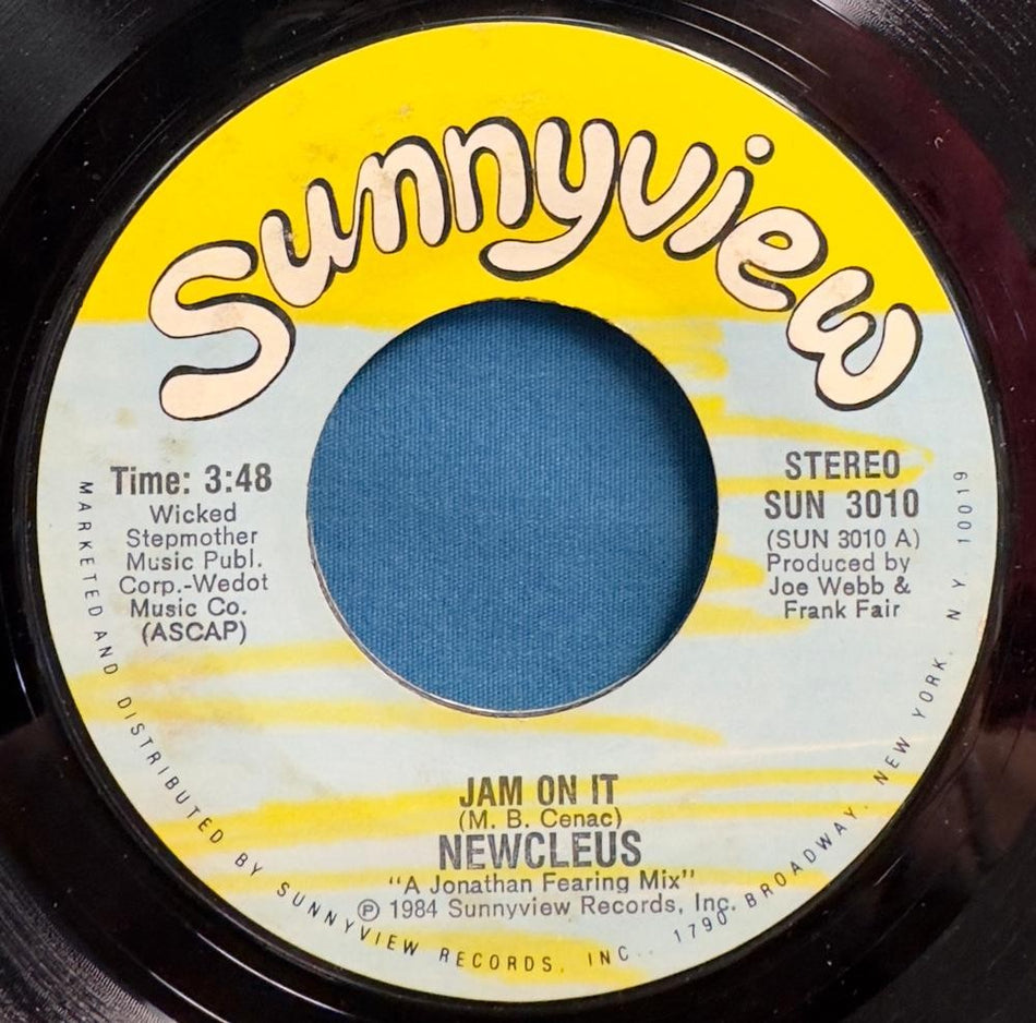 NEWCLEUS JAM ON IT / JAM ON IT (INSTRUMENTAL)~NM 1984 FUNK FUSION SUNNYVIEW 45