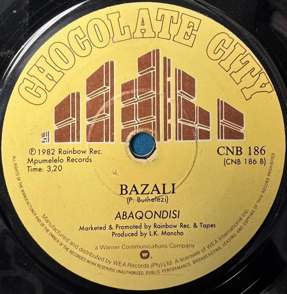 SOUTH AFRICA 45~ABAQONDISI~MFOWETHU / BAZALI~1982 CHOCOLATE CITY JIVE 7'~HEAR!