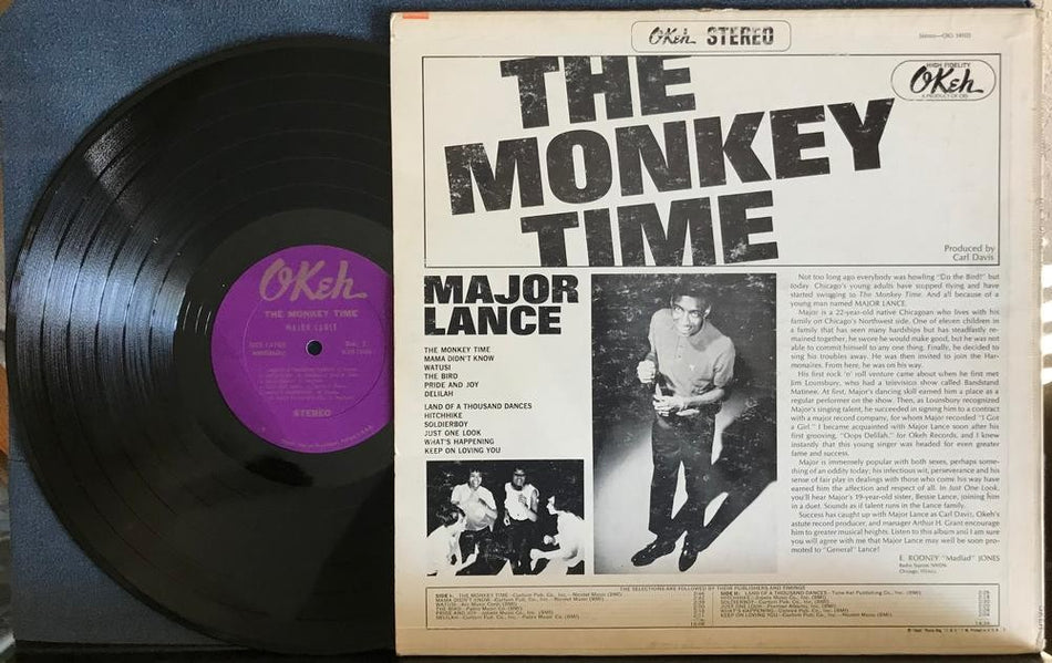 MAJOR LANCE THE MONKEY TIME~SVG+ 1963 OKEH STEREO FIRST PRESS LP~POP~VOCAL~SOUL