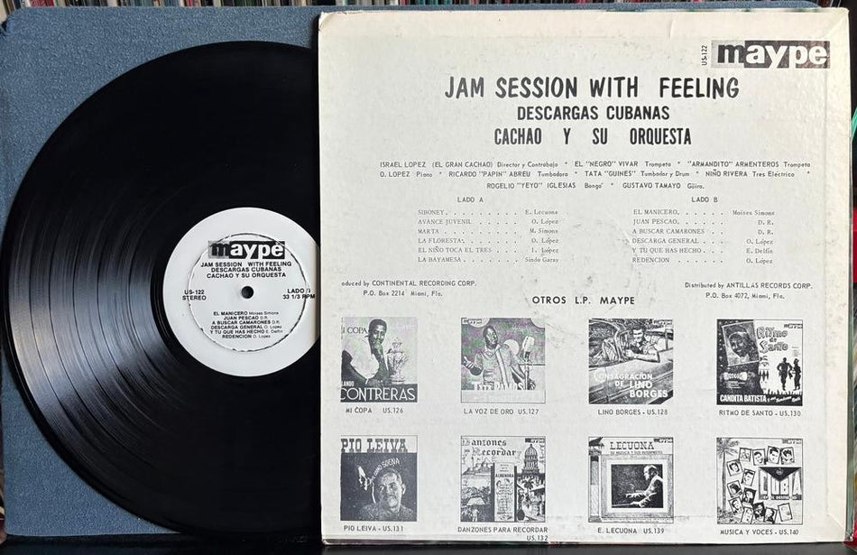CACHAO Y SU ORQUESTA~JAM SESSION WITH FEELING~DESCARGAS CUBANAS~MAYPE LATIN LP