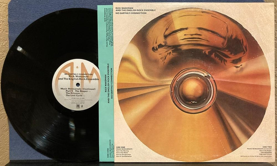 RICK WAKEMAN NO EARTHLY CONNECTION~1976 FIRST PRESS LP~INNER SLV~SYMPHONIC PROG