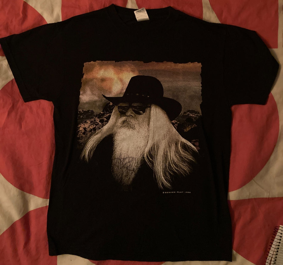 LEON RUSSELL 1998 LEGEND IN MY TIME HANK WILSON III T-SHIRT~BLACK~MD~SCREEN PLAY