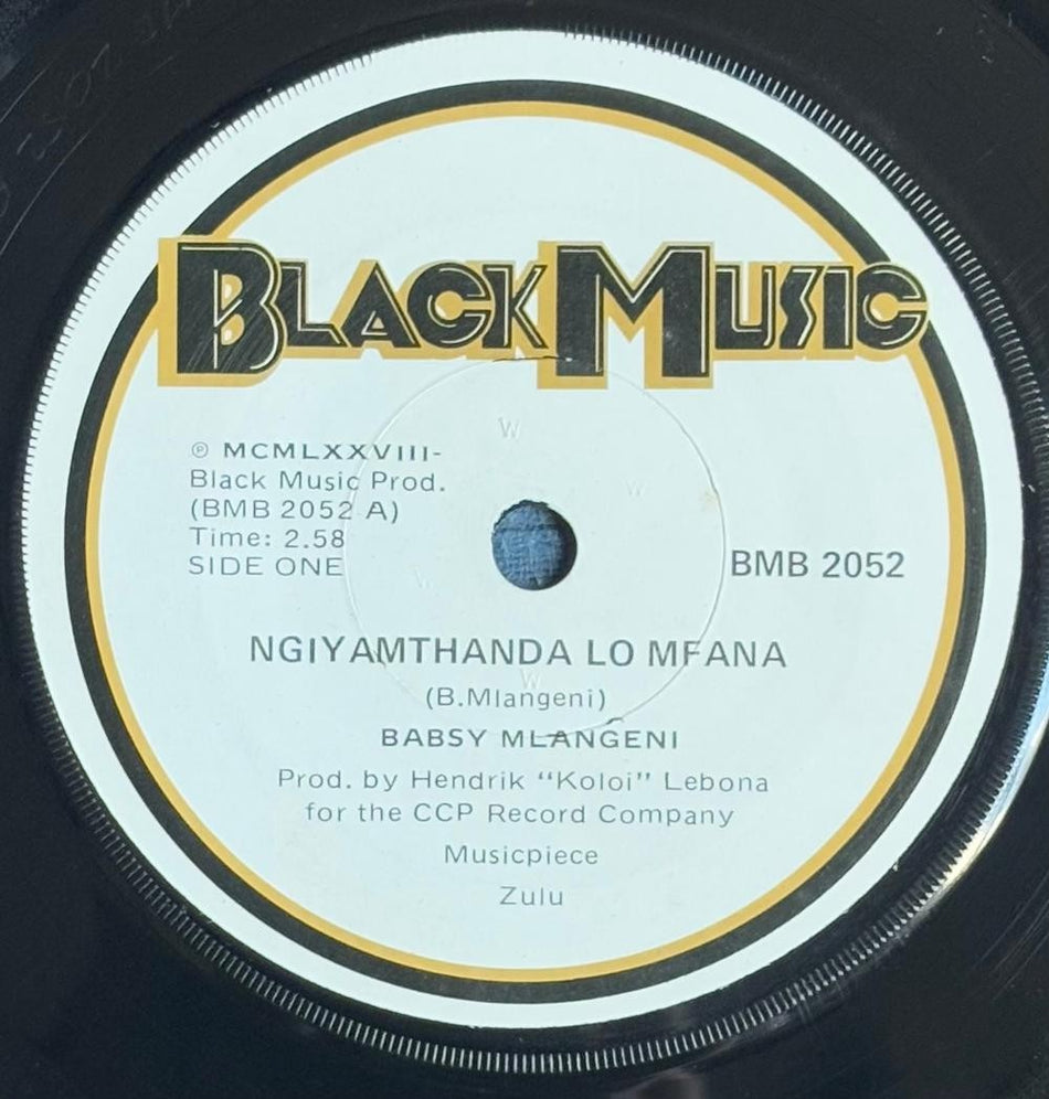 SOUTH AFRICA 45~BABSY MLANGENI~NGIYAMTHANDA LO MFANA~'78 BLACK MUSIC 7-INCH~HEAR
