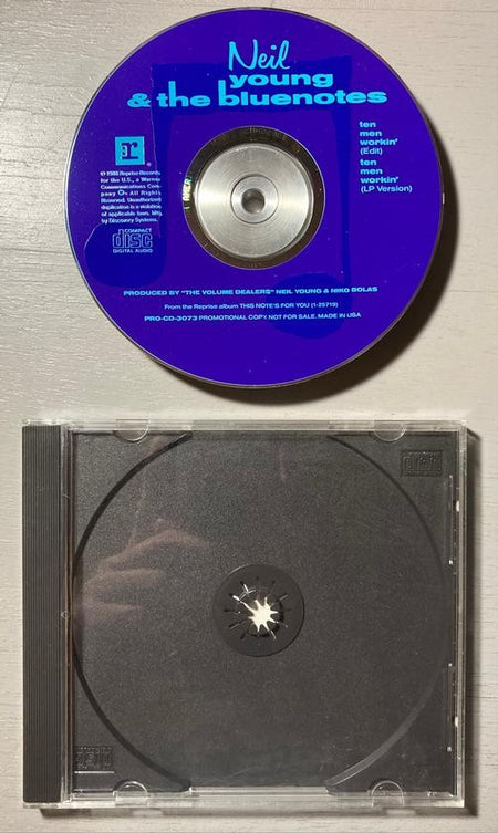 NEIL YOUNG +BLUENOTES~TEN MEN WORKIN~NM 1988 REPRISE PROMO CD SINGLE~PRO-CD-3073