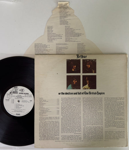 KINKS ARTHUR OR DECLINE FALL OF BRITISH EMPIRE~RARE 1969 WHITE LABL PROMO~INSERT