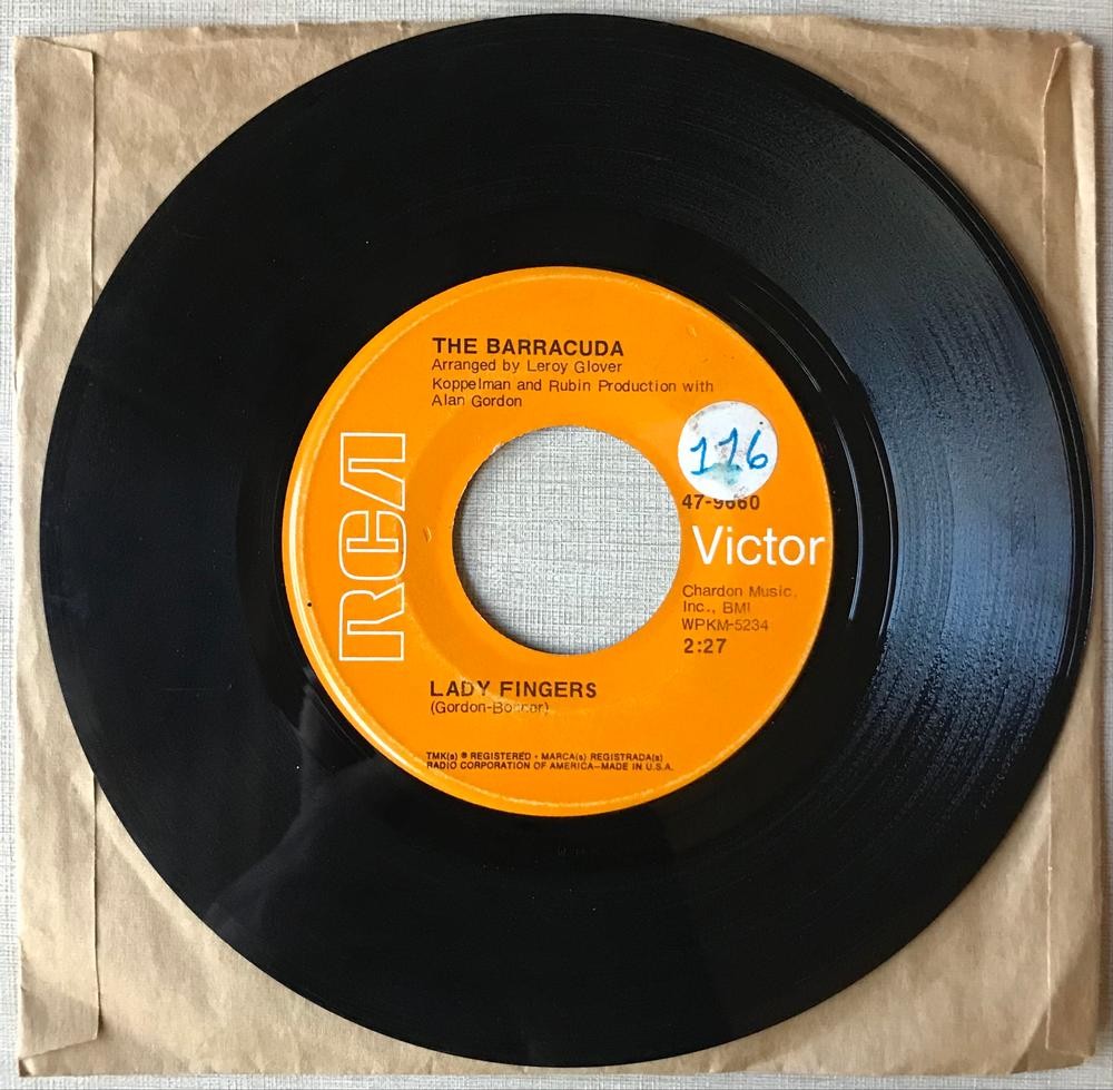 THE BARRACUDA~DANCE AT ST. FRANCIS / LADY FINGERS~1968 RCA VICTOR 7' 45 RPM SNGL