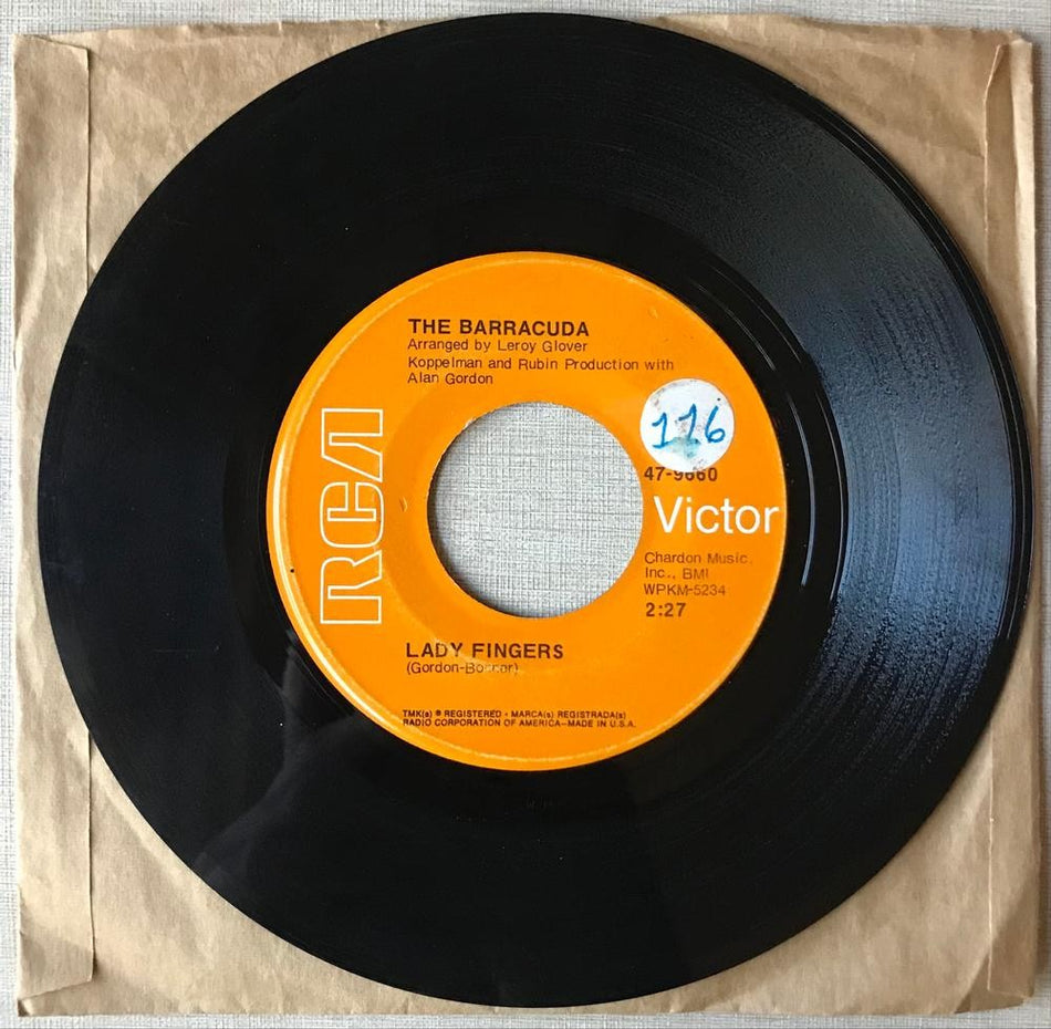 THE BARRACUDA~DANCE AT ST. FRANCIS / LADY FINGERS~1968 RCA VICTOR 7' 45 RPM SNGL