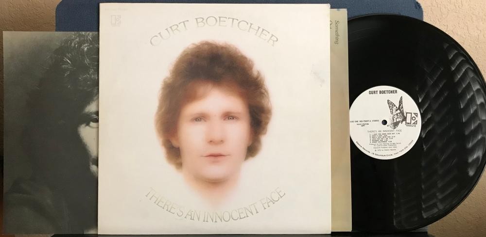 CURT BOETCHER THERES AN INNOCENT FACE~1973 ELEKTRA WHITE LABEL PROMO LP w/INSERT