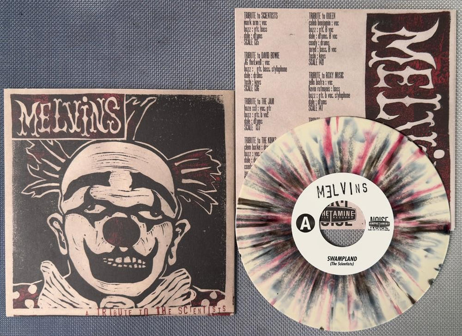 MELVINS A TRIBUTE TO SCIENTISTS~NM LE/500 MULTI-SPLATTER 7' PIC SLV~MARK ARM