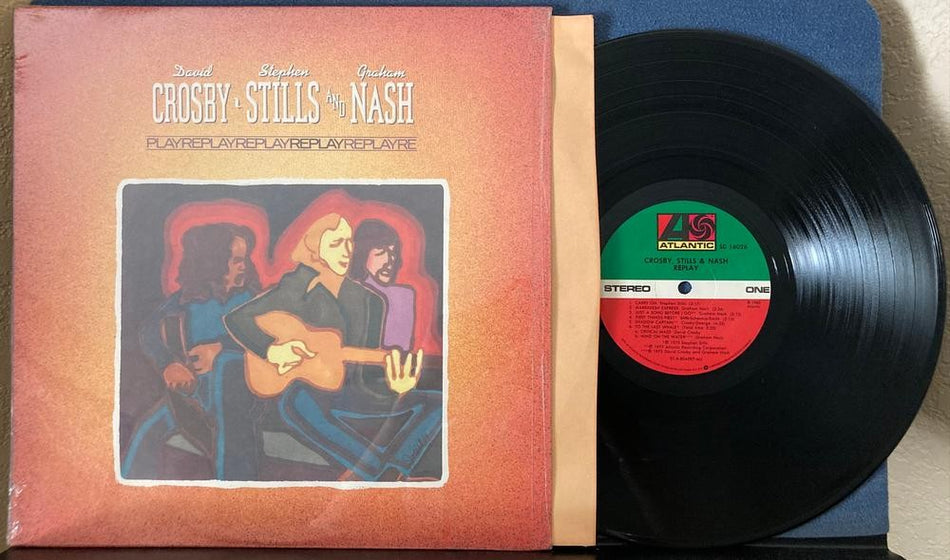 CROSBY STILLS NASH REPLAY~NM- 1980 MONARCH 1st PRESS LP~SHRINK~NO NEIL YOUNG