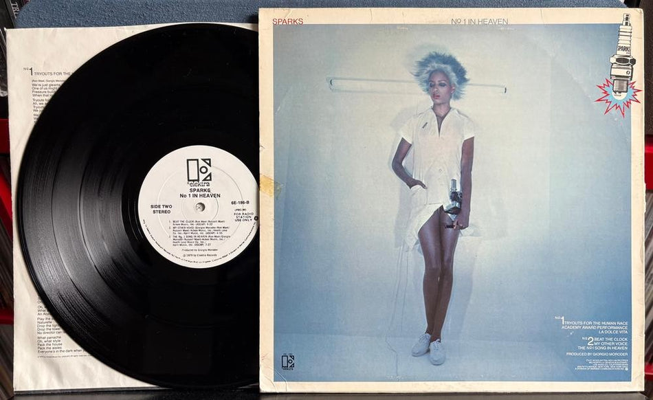 SPARKS NO. 1 IN HEAVEN~NM- 1979 ELEKTRA WHITE LABEL PROMO LP~INNER SLV~MAEL~POP