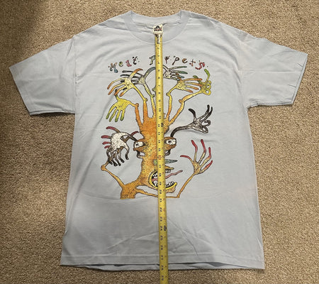 MEAT PUPPETS CONCERT T-SHIRT~1990s~HAND HEAD~LIGHT BLUE~LG~EXC COND~VTG~NEW