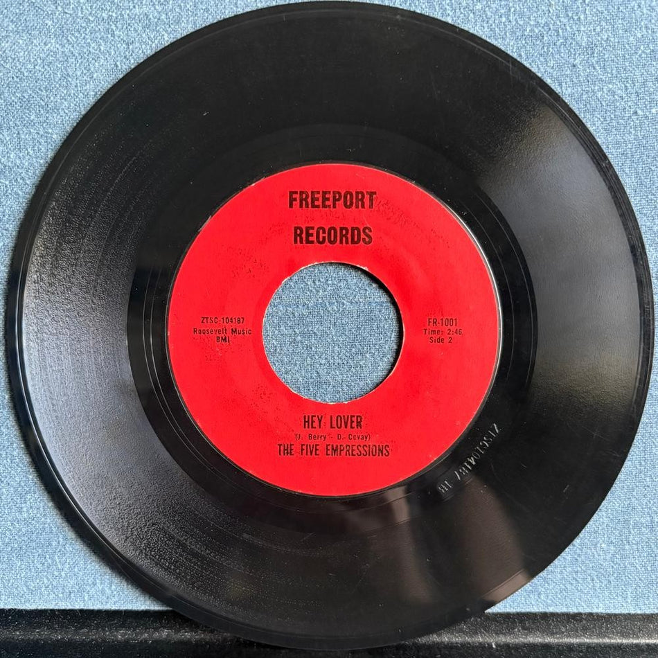 FIVE EMPRESSIONS~LITTLE MISS SAD / HEY LOVER~ORIG 1965 FREEPORT 7-INCH 45~GARAGE