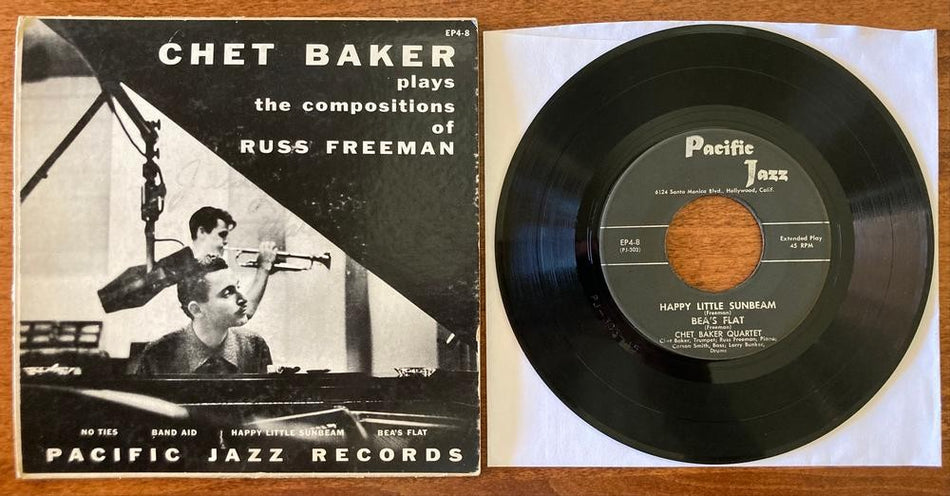 CHET BAKER PLAYS COMPOSITIONS OF RUSS FREEMAN~RARE MONO PACIFIC JAZZ 7-INCH EP