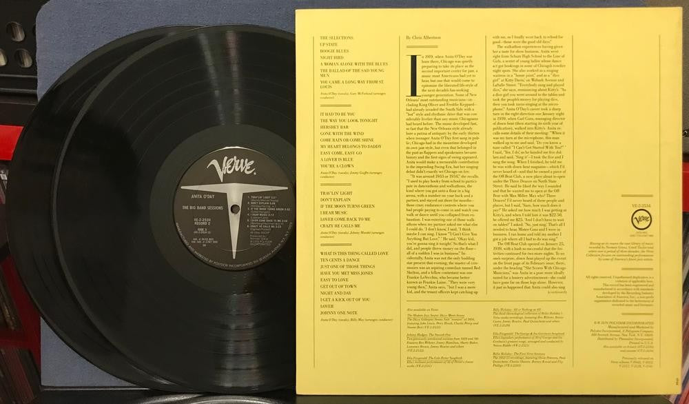 ANITA O'DAY THE BIG BAND SESSIONS~VG++ 1980's VERVE 2-LP COMPILATION RE~BIG BAND